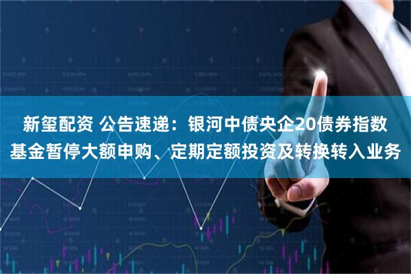 新玺配资 公告速递：银河中债央企20债券指数基金暂停大额申购、定期定额投资及转换转入业务