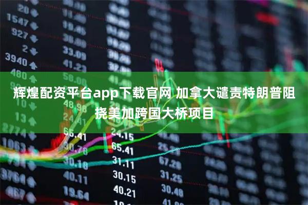 辉煌配资平台app下载官网 加拿大谴责特朗普阻挠美加跨国大桥项目
